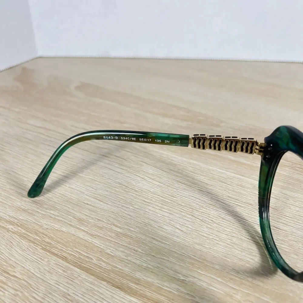Bvlgari 8143-B 5340/8E Sunglasses Frames Only Blue Brown Multicolor 55-17-135